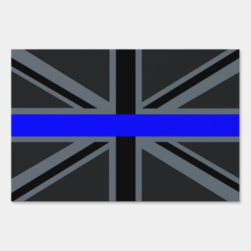 Thin Blue Line Union Jack Sign