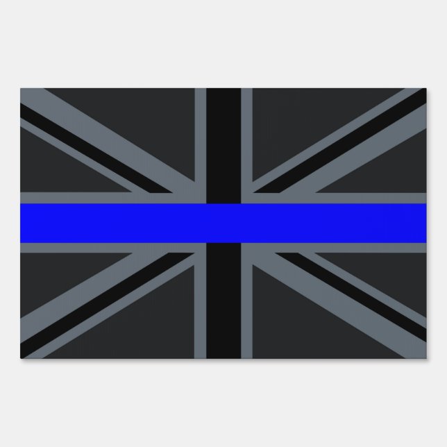 Thin Blue Line Union Jack Sign (Front)