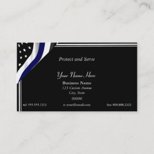 Thin Blue Line Upload Your Badge Business Card