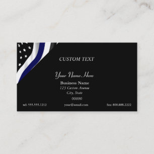 Thin Blue Line Upload Your Badge Business Card
