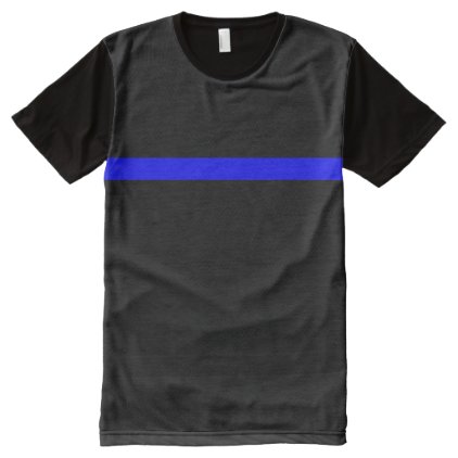 Thin Blue Line - US American United States Emblem All-Over-Print T-Shirt