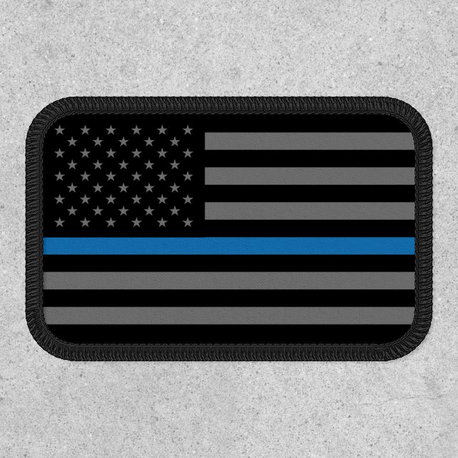 Thin Blue Line US Subdued American Flag Patch (Front)