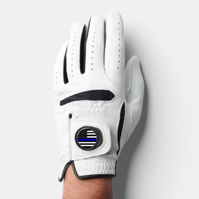 Thin Blue Line USA Flag Golf Glove (Front)