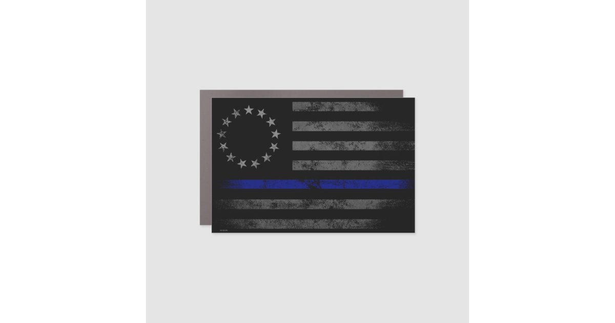THIN BLUE LINE Vintage Betsy Ross American Flag Car Magnet | Zazzle