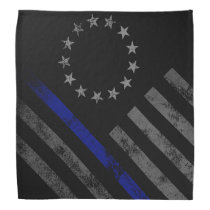 THIN BLUE LINE Vintage Betsy Ross Flag Bandana THIN BLUE LINE Vintage Betsy Ross Flag Bandana
