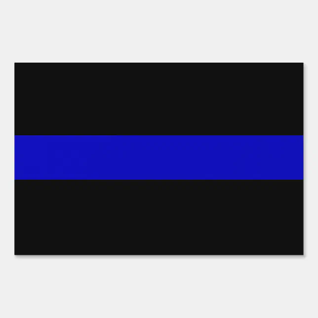 Thin Blue Line Yard Sign | Zazzle