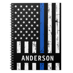 Thin Blue LinePersonalized Police Officer Notebook