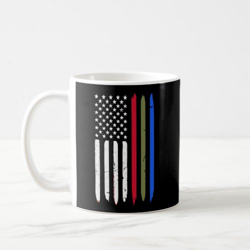 Thin Blue Red Green Line American Flag Police Mili Coffee Mug