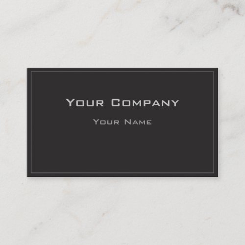 Thin Border Black Simple  Corporate  Business Card