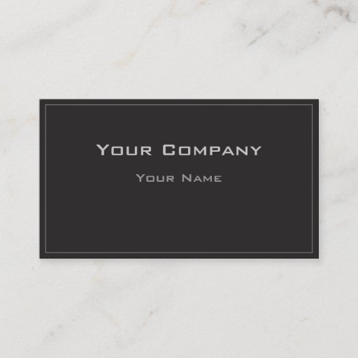 Customizable Thin Border Black Simple  Corporate  Business Card