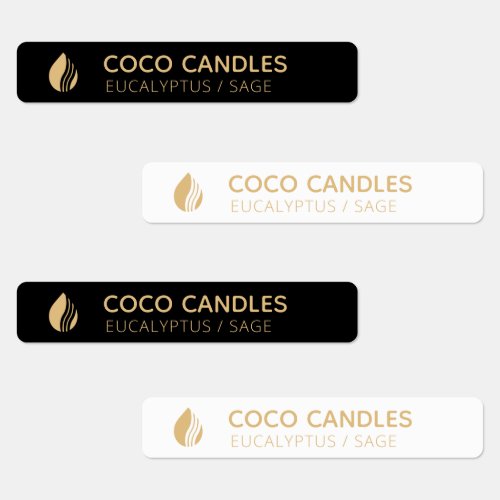 Thin Candle Logo Label  