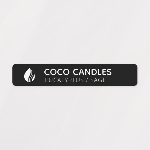 Thin Candle Logo Label  