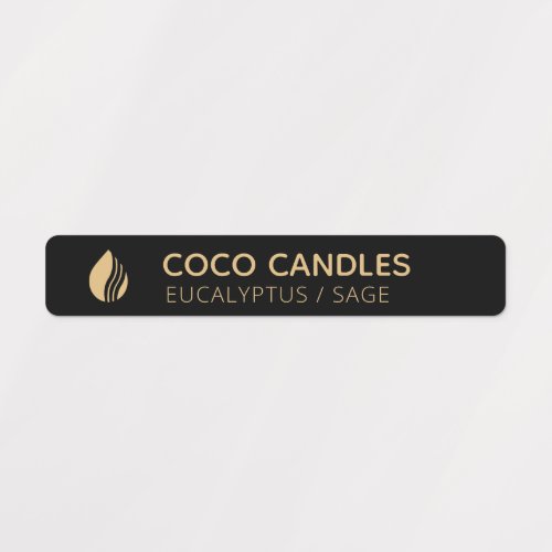 Thin Candle Logo Label  