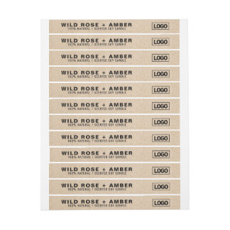 Thin Candle Logo Label Tamper-Proof Seal Paper