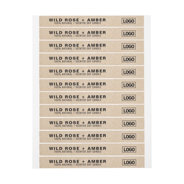 Thin Candle Logo Label Tamper-Proof Seal Paper (Sheet)