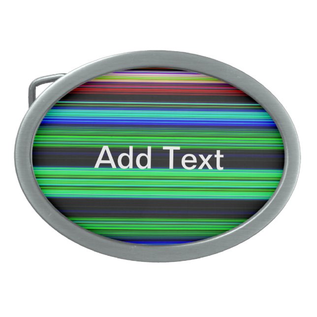 Thin Colorful Stripes - 1 Belt Buckle (Front)