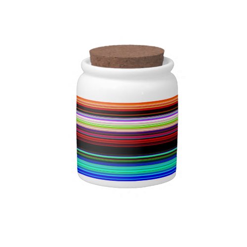 Thin Colorful Stripes _ 1 Candy Jar