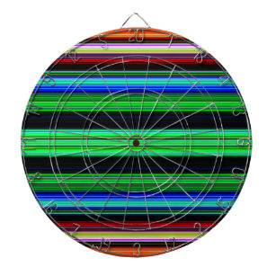 Thin Colorful Stripes - 1 Dartboard
