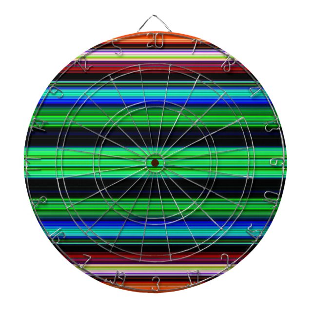 Thin Colorful Stripes - 1 Dartboard (Front)