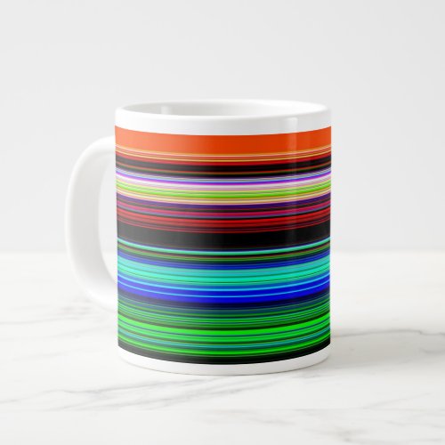 Thin Colorful Stripes _ 1 Giant Coffee Mug