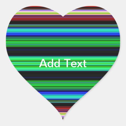 Thin Colorful Stripes _ 1 Heart Sticker