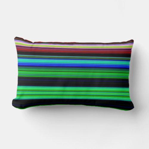 Thin Colorful Stripes _ 1 Lumbar Pillow