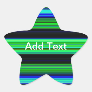 Thin Colorful Stripes - 1 Star Sticker
