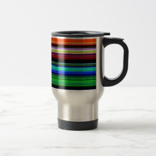 Thin Colorful Stripes _ 1 Travel Mug