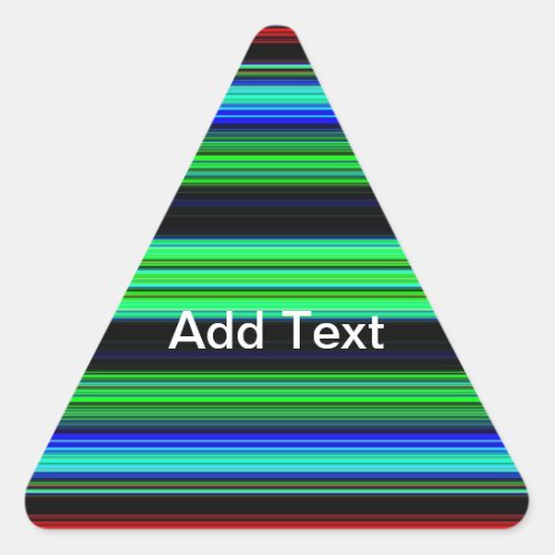 Thin Colorful Stripes _ 1 Triangle Sticker