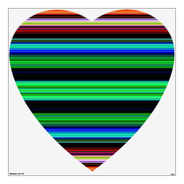 Thin Colorful Stripes - 1 Wall Sticker (Front)