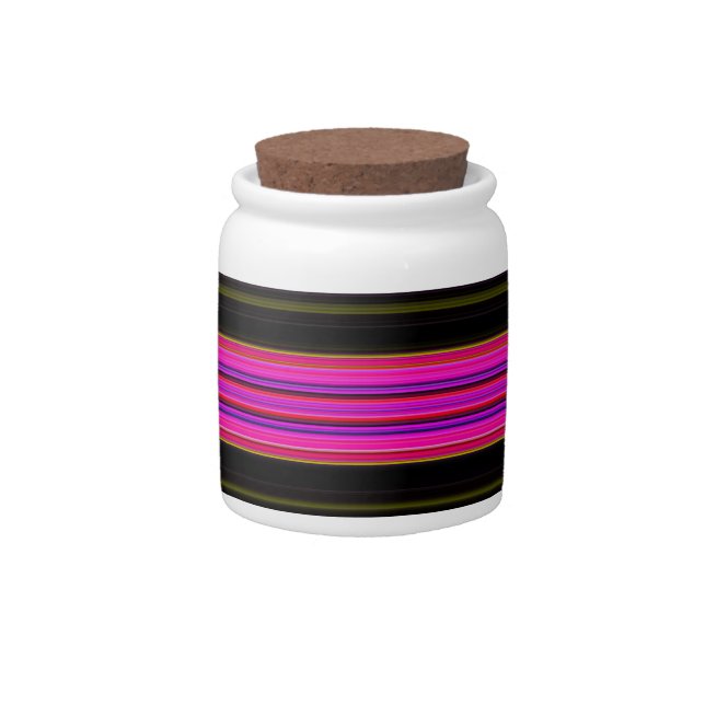 Thin Colorful Stripes - 2 Candy Jar (Front)