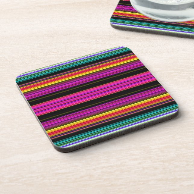 Thin Colorful Stripes - 2 Coaster (Left Side)