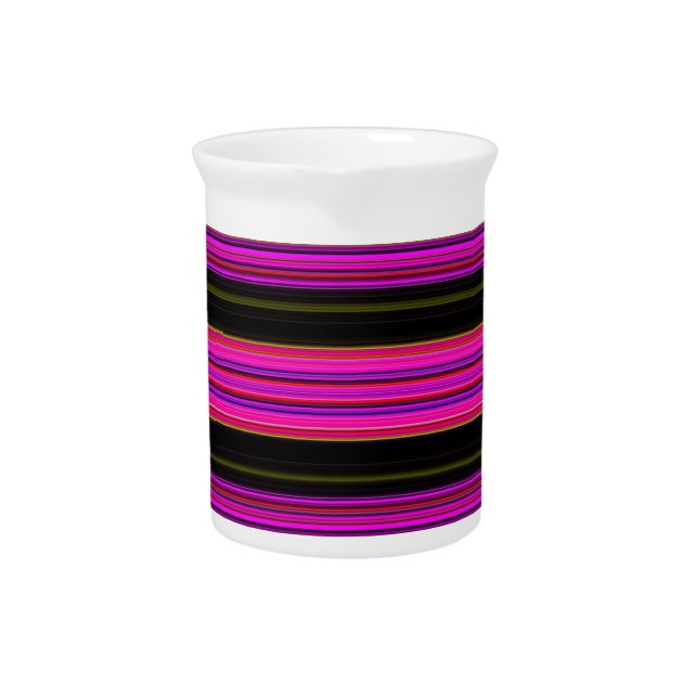 Thin Colorful Stripes - 2 Drink Pitcher (Front)