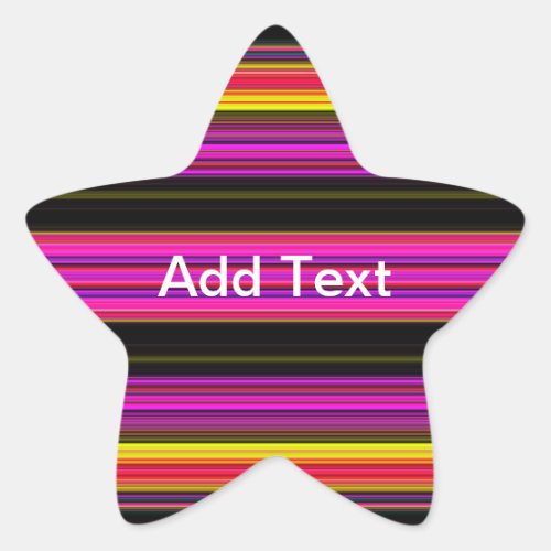 Thin Colorful Stripes _ 2 Star Sticker