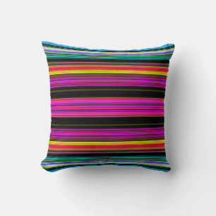 Thin Colorful Stripes - 2 Throw Pillow