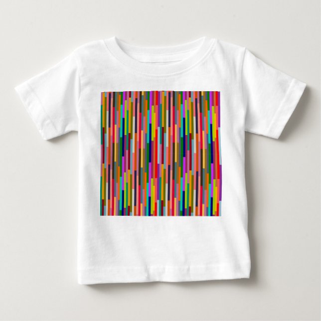 Thin Colorful Stripes  Baby T-Shirt (Front)