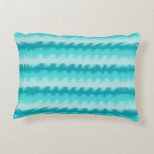 Thin dogtooth pattern blue teal aqua pillow