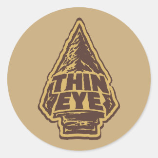 Thin Eye Classic Round Sticker