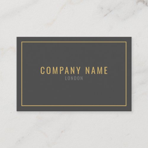 Thin gold border professional business card