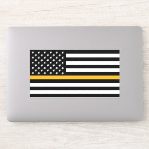 Thin Gold Line Dispatch 8" Vinyl Laptop Sticker