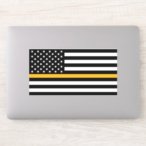 Thin Gold Line Dispatch 8 Vinyl Laptop Sticker