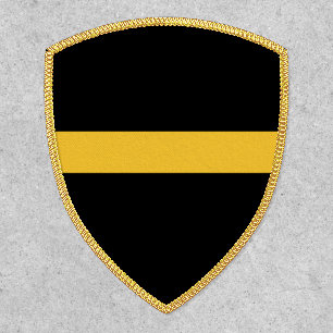 Thin Gold Line Flag Patch
