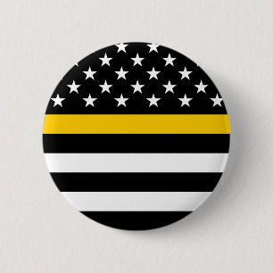 Thin Gold Line Flag (United States) Button