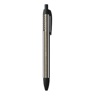 Thin Gold Line Glitter Flag Pen