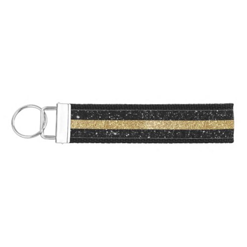 Thin Gold Line Glitter Wrist Keychain