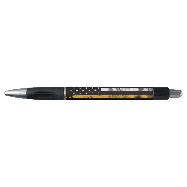 Thin Gold Line Grunge Flag Dispatcher Pen (Front)