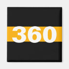 Thin Gold Line Personalized Badge Number Magnet