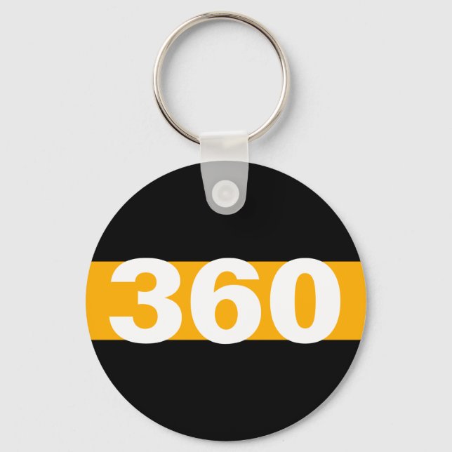 Thin Gold Line Personalized Dispatcher Keychain (Front)