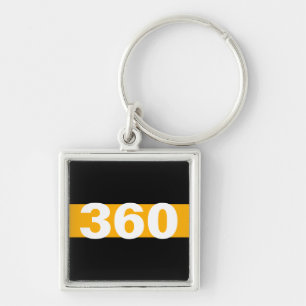 Thin Gold Line Personalized Dispatcher Keychain