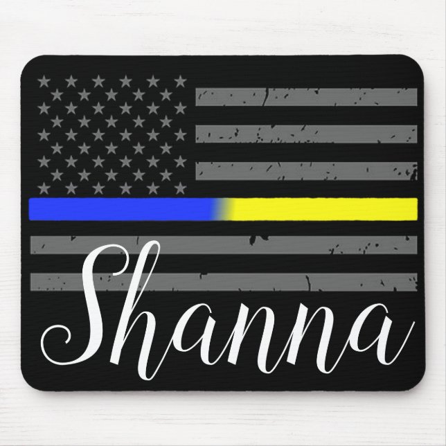Thin Gold Line, Police Dispatcher Mouse Pad (Front)